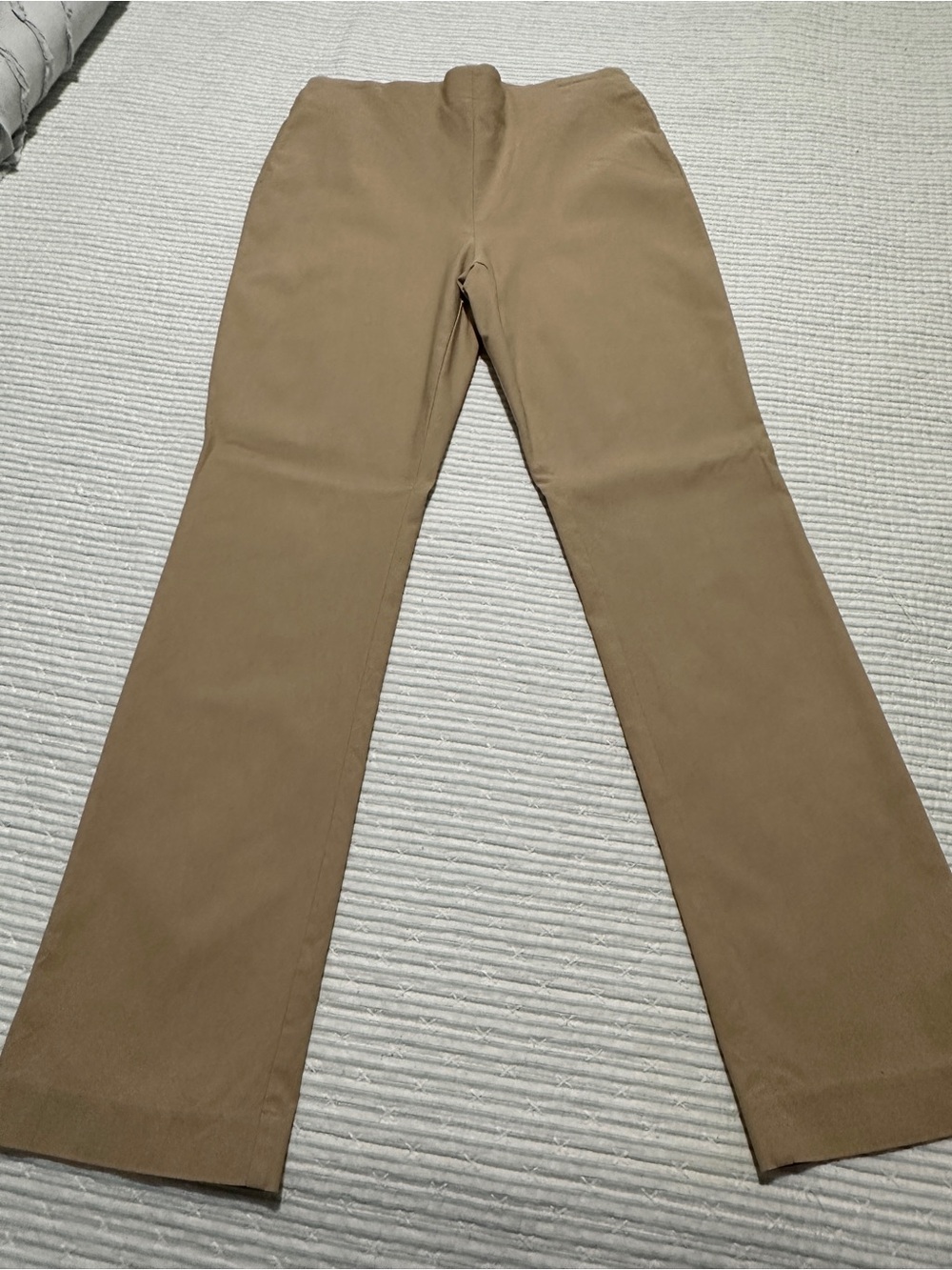 Chico's Sz 1 Khaki Straight-Leg Pants - Khaki